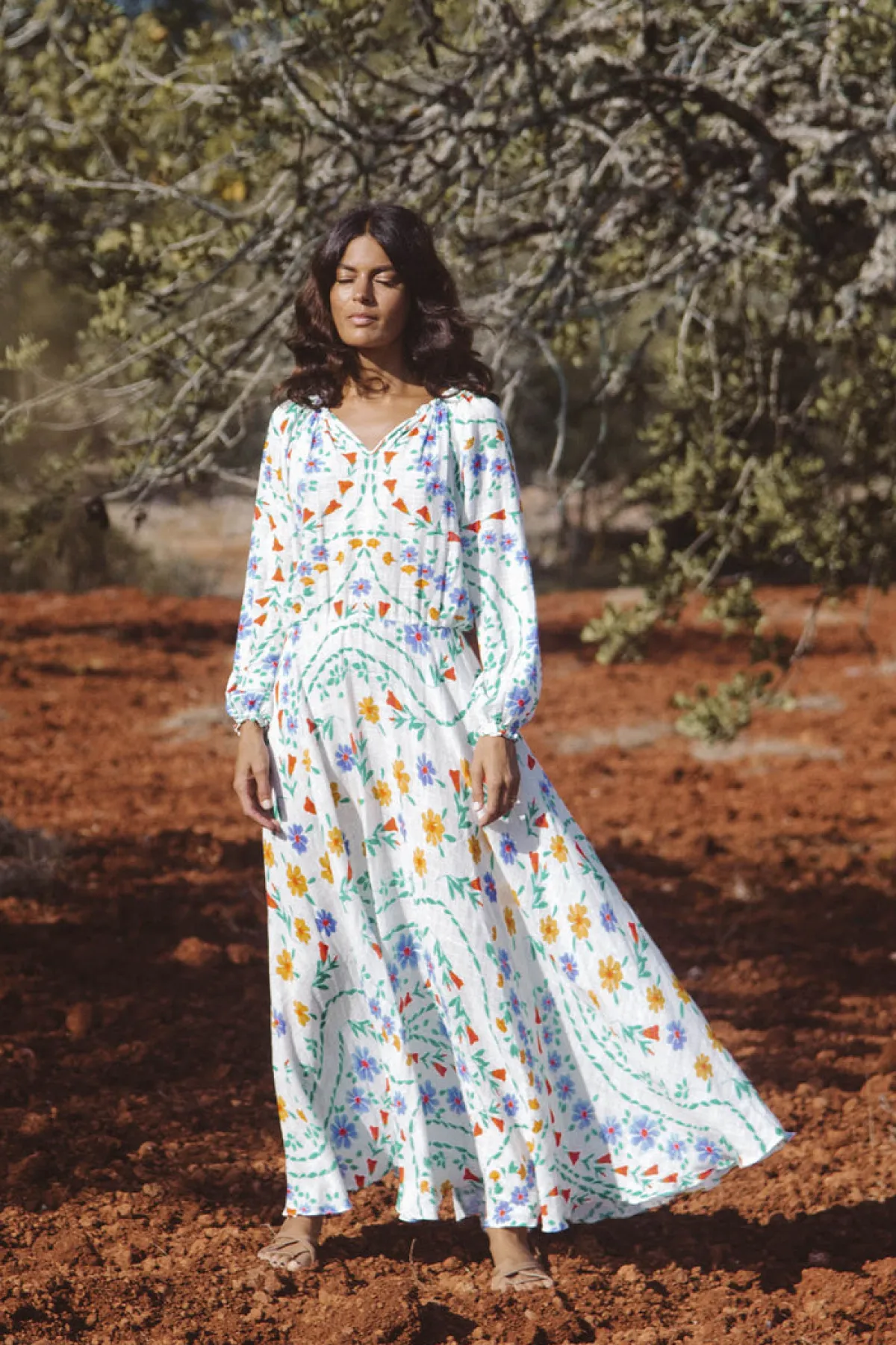 Soler Raquel Bea Peasant Ankle Length Dress | Made to Order