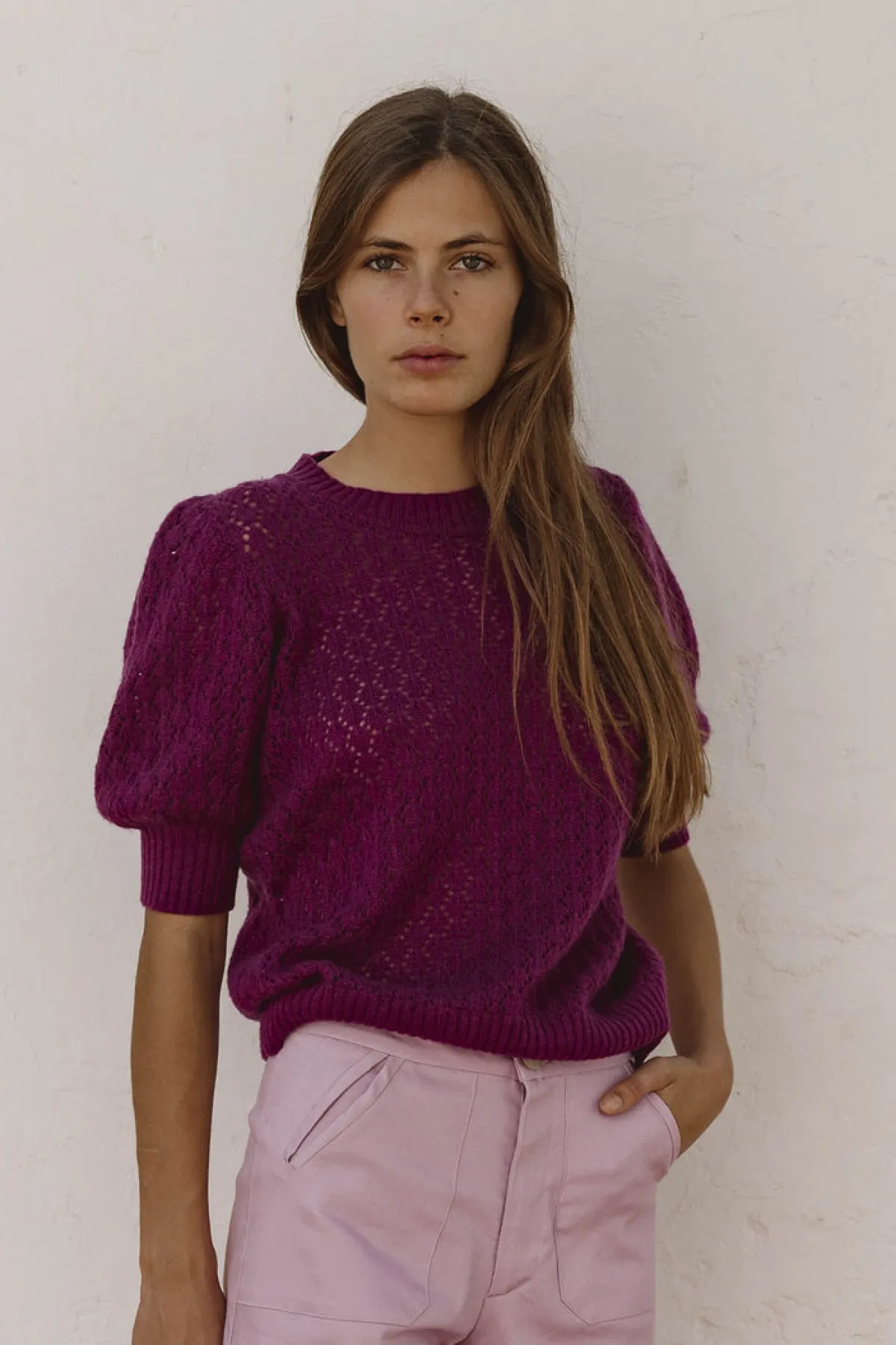 Soler Taki knitted Crew Neck Short Sleeve Jumper | Made to Order