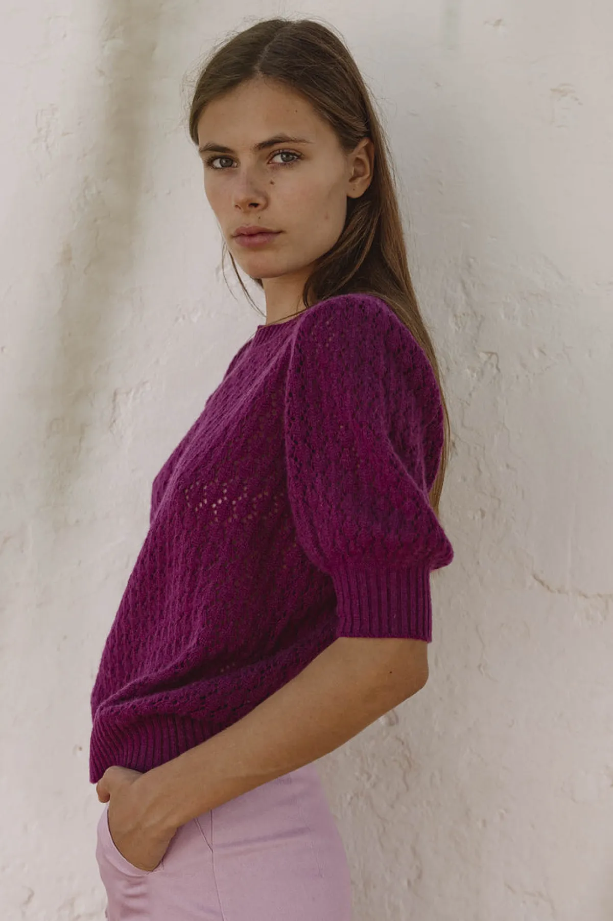 Soler Taki knitted Crew Neck Short Sleeve Jumper | Made to Order